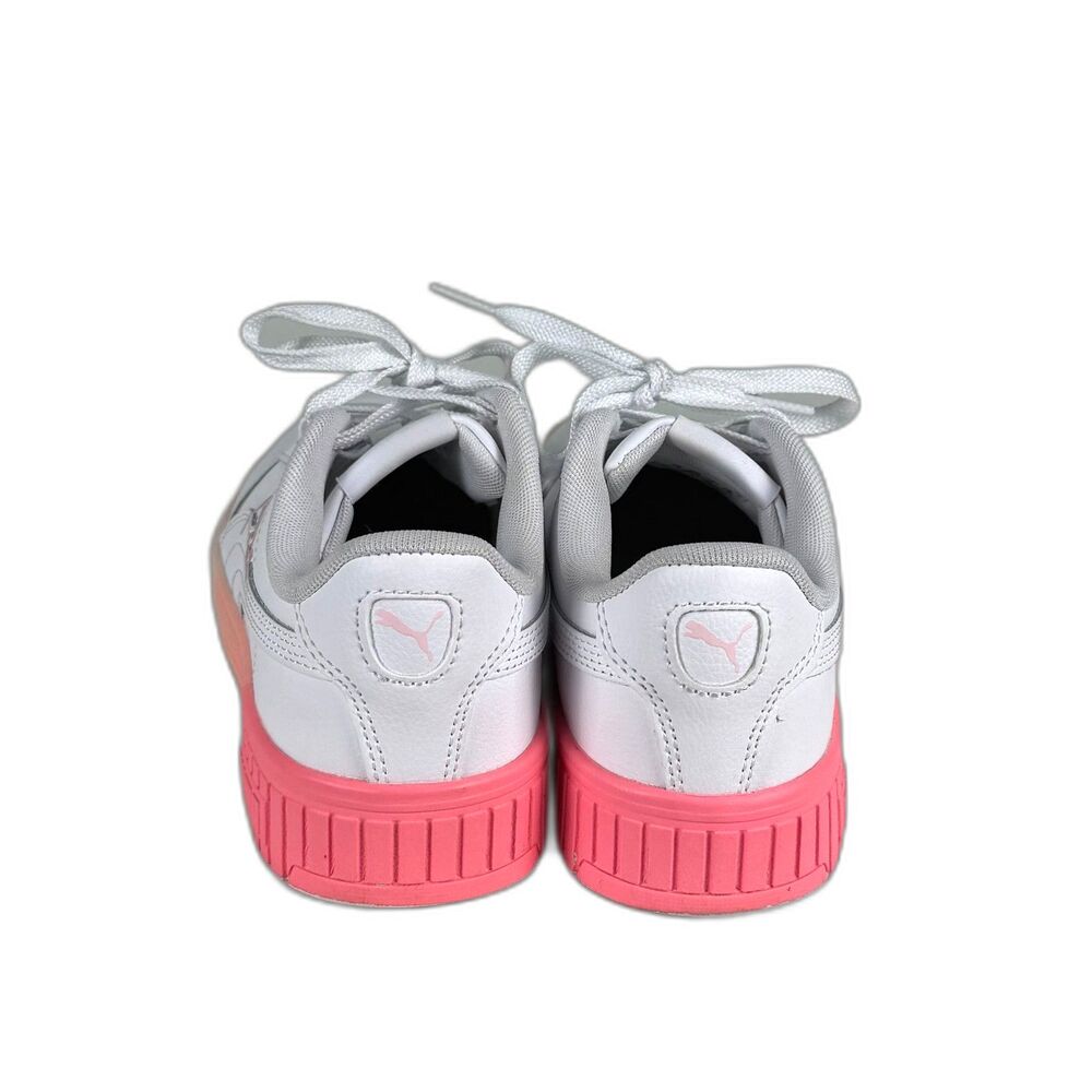 Puma Carina 2.0 Women’s 7 White Pink Platform Sneakers Casual Shoes - Picture 4 of 6